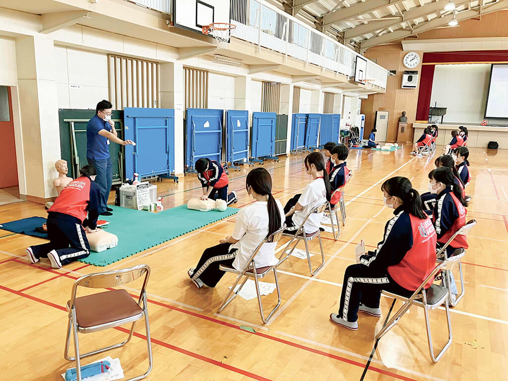 救命救急講習の様子